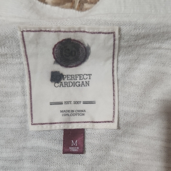 SO Women's Cream Button-Up Cardigan - Picture 2 of 9